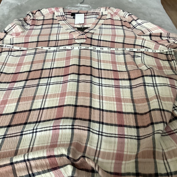 NWT French Dressing pink plaid tunic size XL - Picture 7 of 10